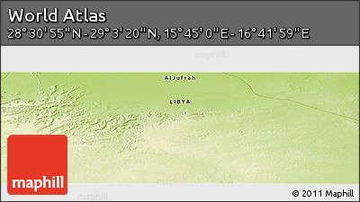 Physical Panoramic Map of the Area around 28° 47' 8" N, 16° 13' 30" E