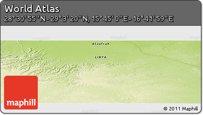 Physical Panoramic Map of the Area around 28° 47' 8" N, 16° 13' 30" E