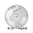 Outline Map of the Area around 28° 47' 8" N, 20° 28' 30" E, rectangular outline