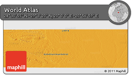Political Panoramic Map of the Area around 28° 47' 8" N, 20° 28' 30" E