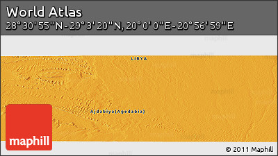 Political Panoramic Map of the Area around 28° 47' 8" N, 20° 28' 30" E