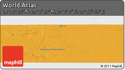 Political Panoramic Map of the Area around 28° 47' 8" N, 20° 28' 30" E