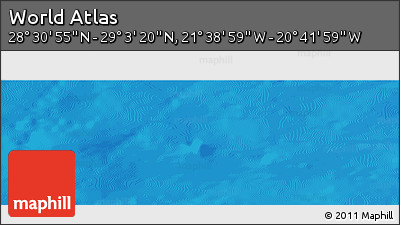 Shaded Relief Panoramic Map of the Area around 28° 47' 8" N, 21° 10' 29" W