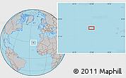 Gray Location Map of the area around 28° 47' 8" N, 22° 52' 30" W