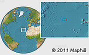 Satellite Location Map of the area around 28° 47' 8" N, 22° 52' 30" W