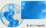 Shaded Relief Location Map of the area around 28° 47' 8" N, 22° 52' 30" W