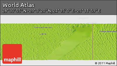 Physical Panoramic Map of the Area around 28° 47' 8" N, 24° 43' 30" E