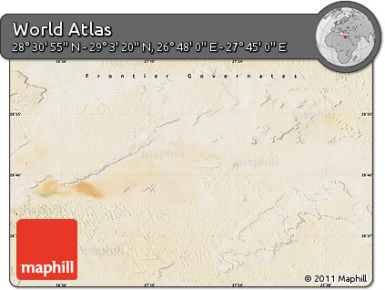 Satellite Map of the Area around 28° 47' 8" N, 27° 16' 29" E