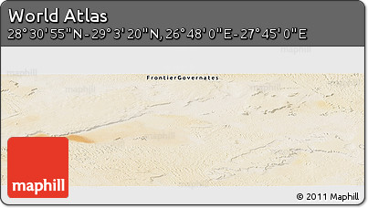 Satellite Panoramic Map of the Area around 28° 47' 8" N, 27° 16' 29" E
