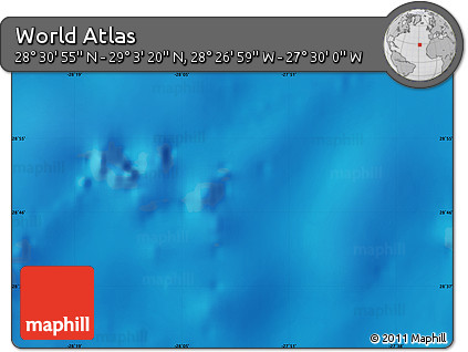 Physical Map of the Area around 28° 47' 8" N, 27° 58' 30" W