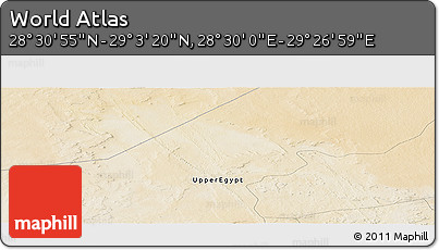 Satellite Panoramic Map of the Area around 28° 47' 8" N, 28° 58' 30" E