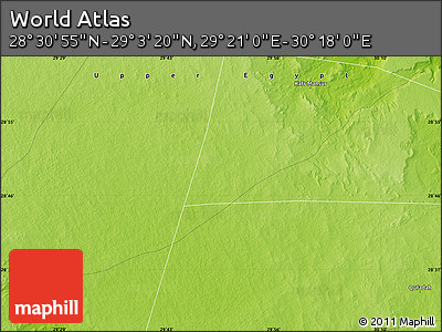 Physical Map of the Area around 28° 47' 8" N, 29° 49' 30" E