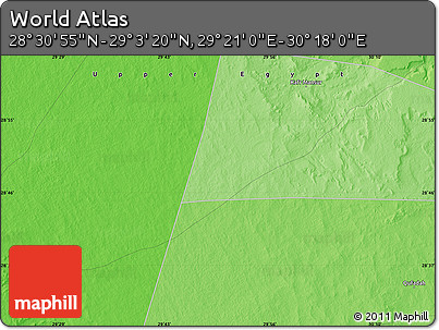 Political Map of the Area around 28° 47' 8" N, 29° 49' 30" E