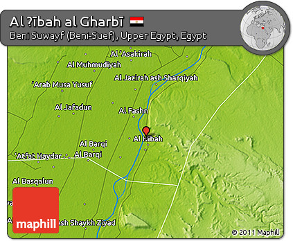 Physical 3D Map of Al Ḩībah Al Gharbī