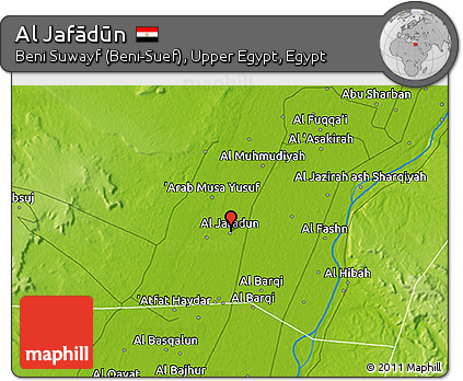 Physical 3D Map of Al Jafādūn
