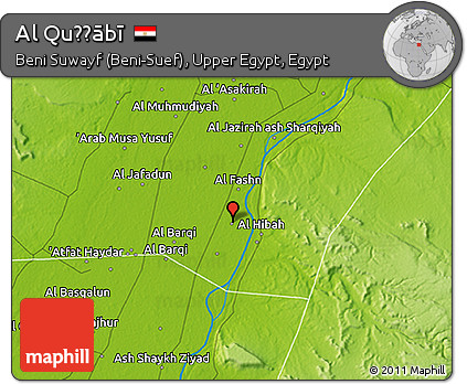 Physical 3D Map of Al Quḑḑābī