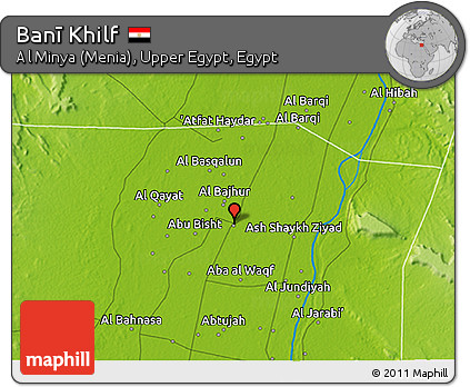 Physical 3D Map of Banī Khilf