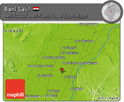 Physical 3D Map of Banī Şāliḩ