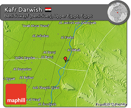 Physical 3D Map of Kafr Darwīsh