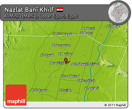 Physical 3D Map of Nazlat Banī Khilf