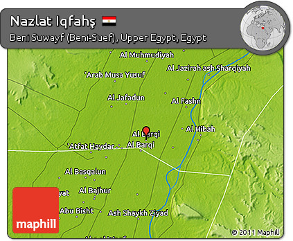 Physical 3D Map of Nazlat Iqfahş