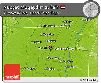 Physical 3D Map of Nuqţat Muqaydim Al Fa'r