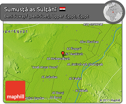 Physical 3D Map of Sumusţā As Sulţānī