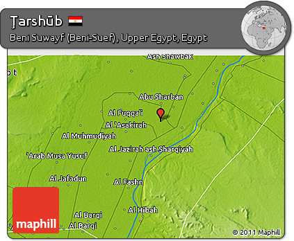 Physical 3D Map of Ţarshūb