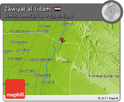 Physical 3D Map of Zāwiyat Al Jidāmī