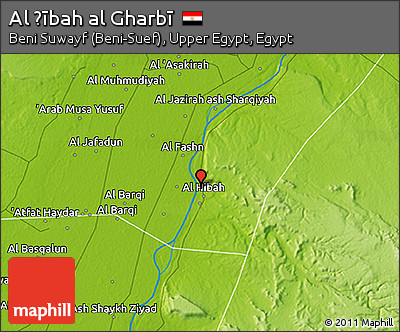 Physical 3D Map of Al Ḩībah Al Gharbī