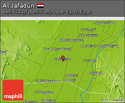 Physical 3D Map of Al Jafādūn
