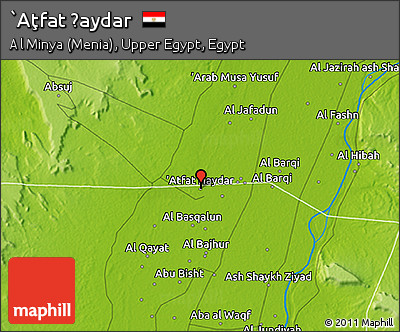 Physical 3D Map of `Aţfat Ḩaydar