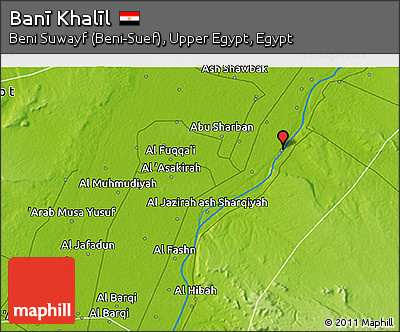 Physical 3D Map of Banī Khalīl