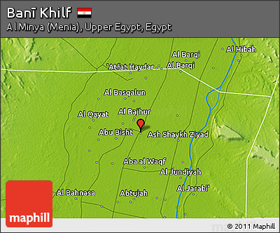 Physical 3D Map of Banī Khilf
