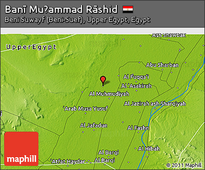 Physical 3D Map of Banī Muḩammad Rāshid