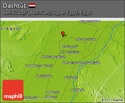 Physical 3D Map of Dashţūţ