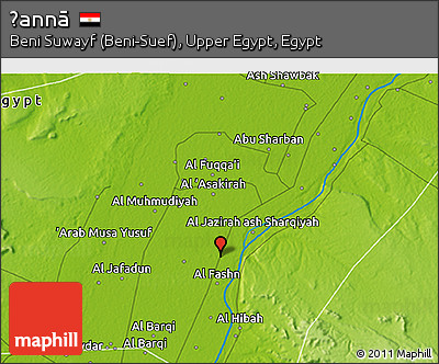 Physical 3D Map of Ḩannā
