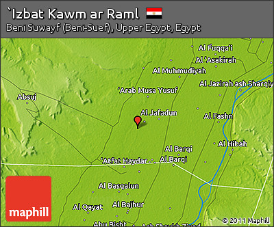 Physical 3D Map of `Izbat Kawm Ar Raml