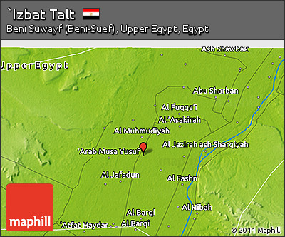Physical 3D Map of `Izbat Talt