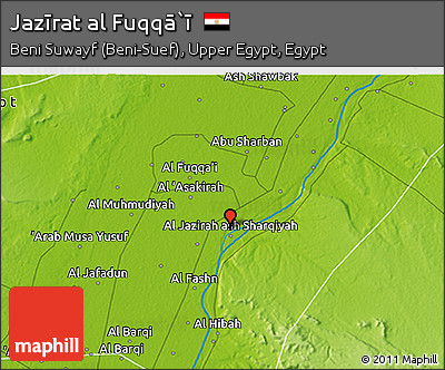 Physical 3D Map of Jazīrat Al Fuqqā`ī