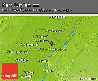 Physical 3D Map of Kafr Jum`ah