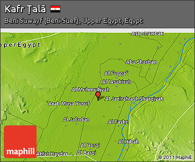 Physical 3D Map of Kafr Ţalā