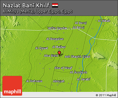 Physical 3D Map of Nazlat Banī Khilf