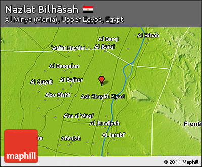 Physical 3D Map of Nazlat Bilhāsah