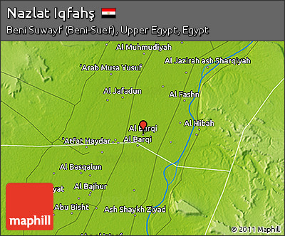 Physical 3D Map of Nazlat Iqfahş