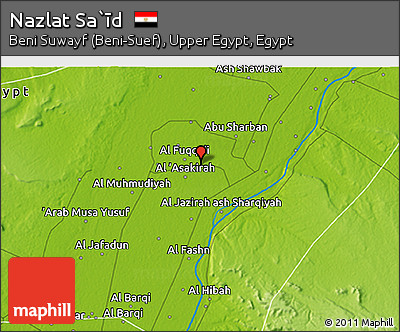 Physical 3D Map of Nazlat Sa`īd
