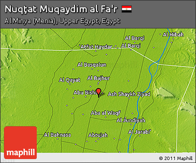 Physical 3D Map of Nuqţat Muqaydim Al Fa'r
