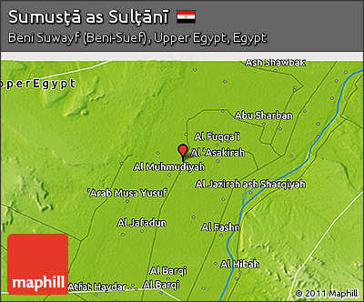 Physical 3D Map of Sumusţā As Sulţānī