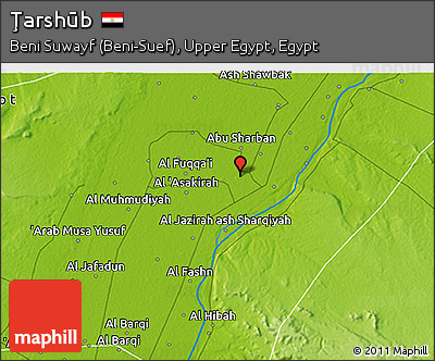 Physical 3D Map of Ţarshūb