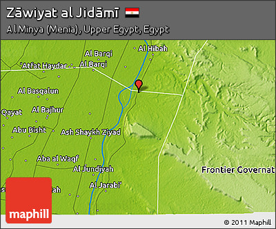 Physical 3D Map of Zāwiyat Al Jidāmī